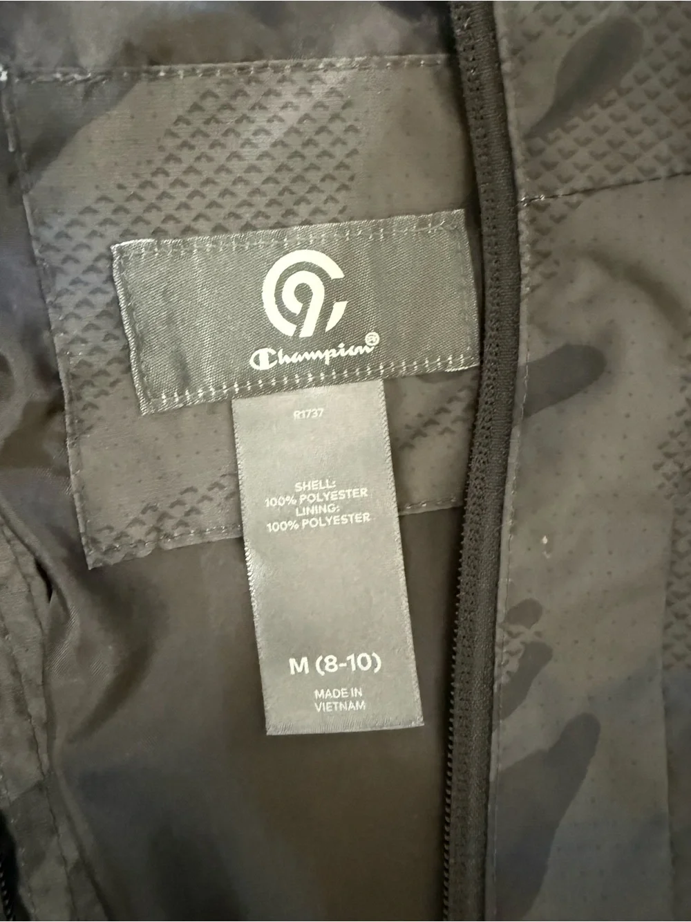 Champion Kids Black Camo Hooded Raincoat